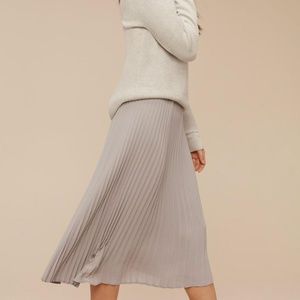 Brand New Aritzia Babaton Jude Skirt Pleated Midi in Pink Taupe XS